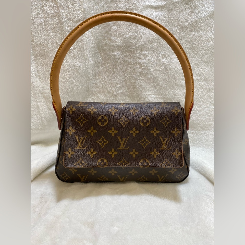 Louis Vuitton Monogram Mini Looping Shoulder Bag Hand Bag Free Shipping